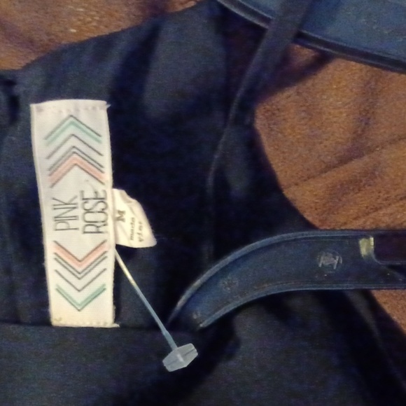 PINK ROSE, BLACK SCUBA HALTER DRESS, SIZE MEDIUM. NWOT. - Picture 4 of 5